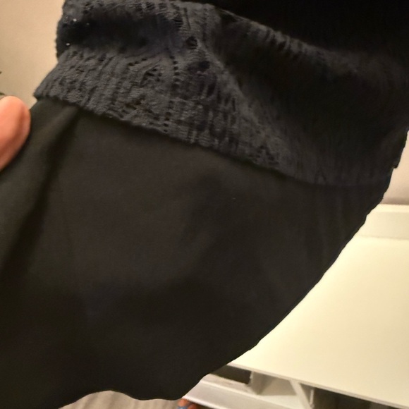 Theory Louise 2 in 1 Lace Mini Dress, Black, US 6, MSRP $345 dress size 8 - Picture 4 of 6